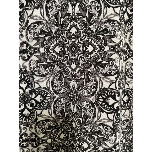 WHBM Black & White Printed Tunic Dress XXS 3/4 Sleeve Scoop - Picture 3 of 7